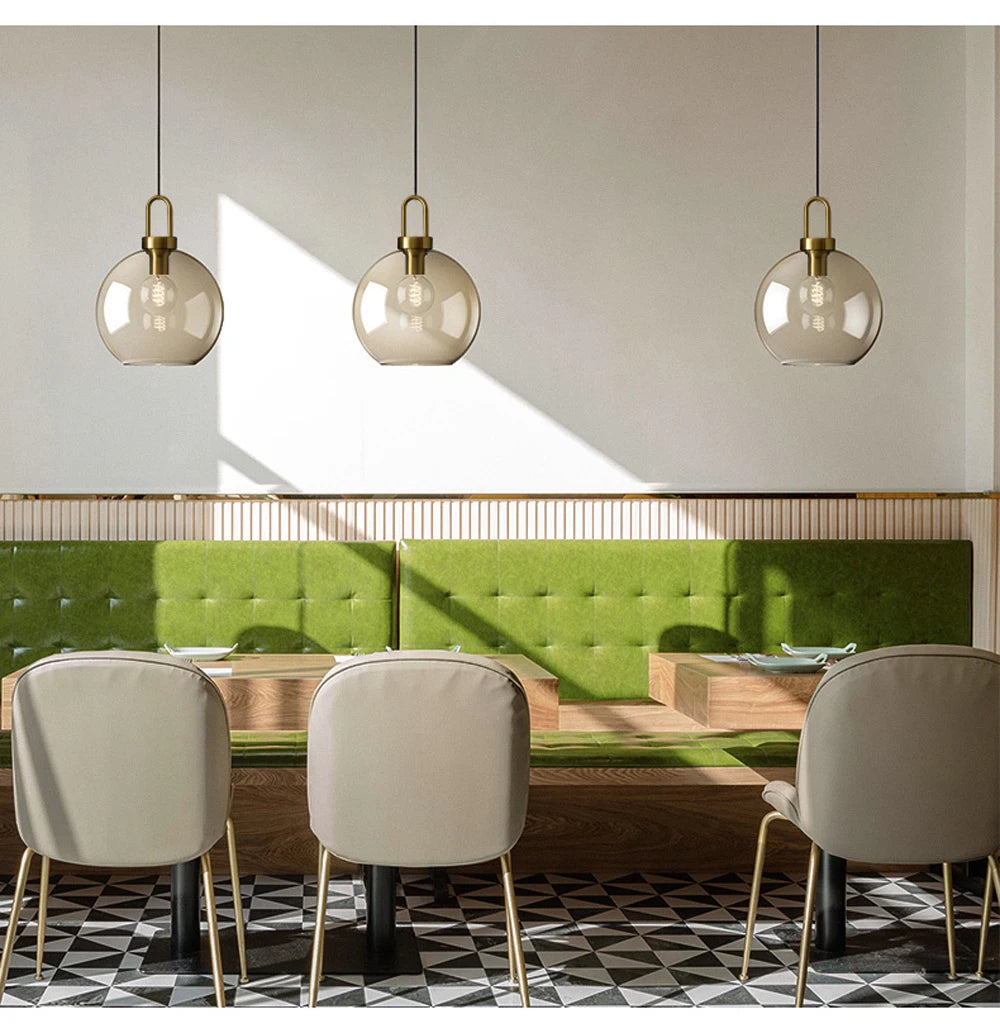 Suspension en Verre Nordique – Luminaire Moderne pour Loft et Décoration Industrielle