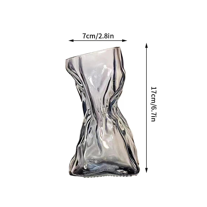 Vase en Verre Rétro – Élégance Moderne et Décoration Créative