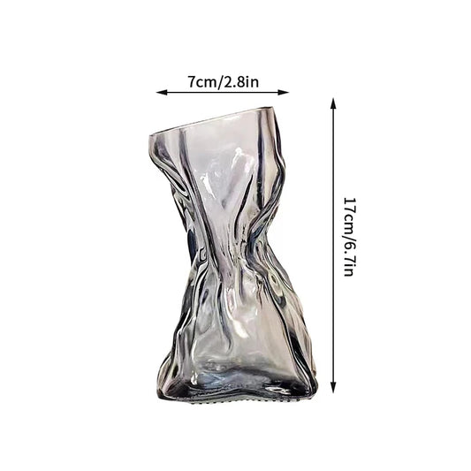 Vase en Verre Rétro – Élégance Moderne et Décoration Créative