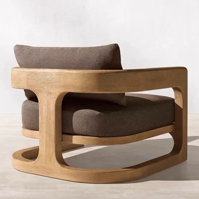 Canapé d’extérieur en teck – Mobilier de jardin nordique haut de gamme pour terrasse, balcon ou villa