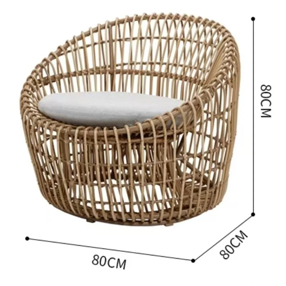 Ensemble de mobilier de jardin haut de gamme en aluminium et rotin PE avec coussins en mousse