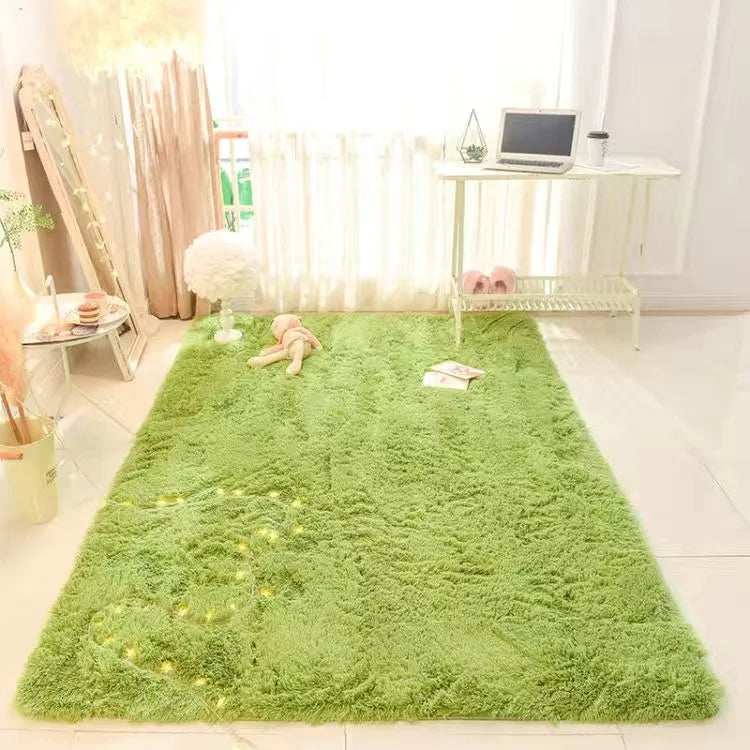 Tapis moelleux vert